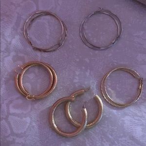 5 pairs of hoops